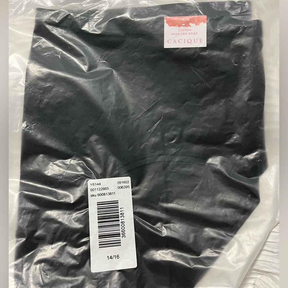 Cacique Black Cotton Briefs